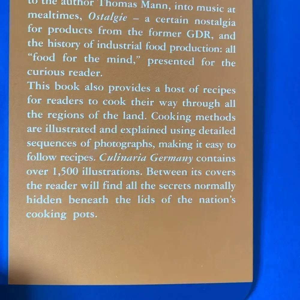 Culinaria Germany Book w/History and Photos of German Cuisine